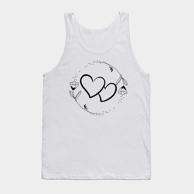 Flowers Around Your Heart Tank Top by NICHE&NICHE